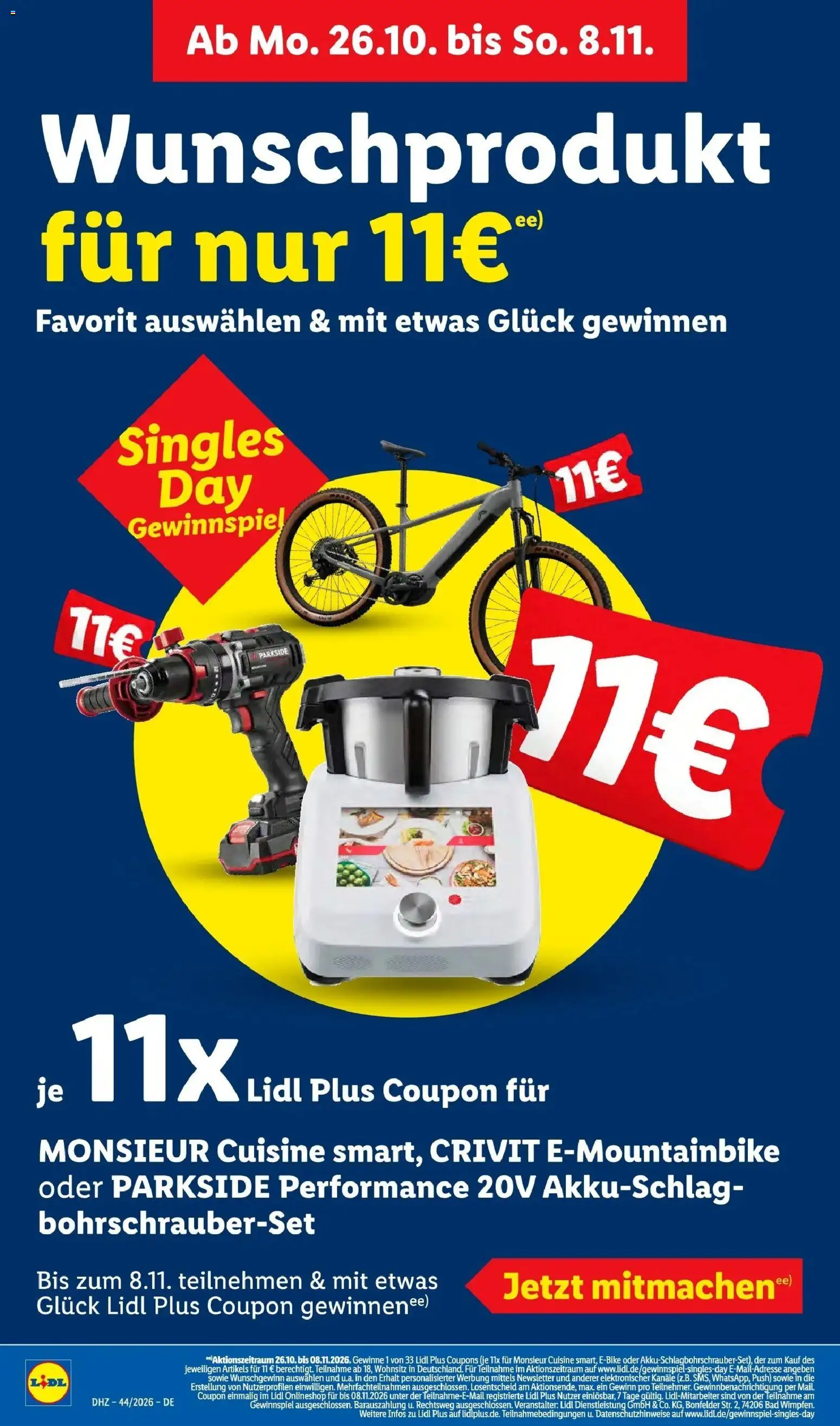 Vorschau von dem Prospekt des Geschäftes Lidl, gültig ab dem 26.10.2026