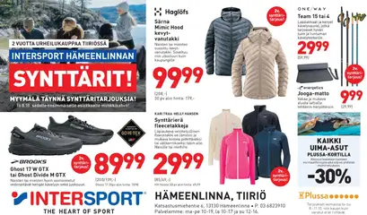Kaupan Intersport Intersport tarjoukset Hämeenlinna esikatselu, voimassa 08/10/2026