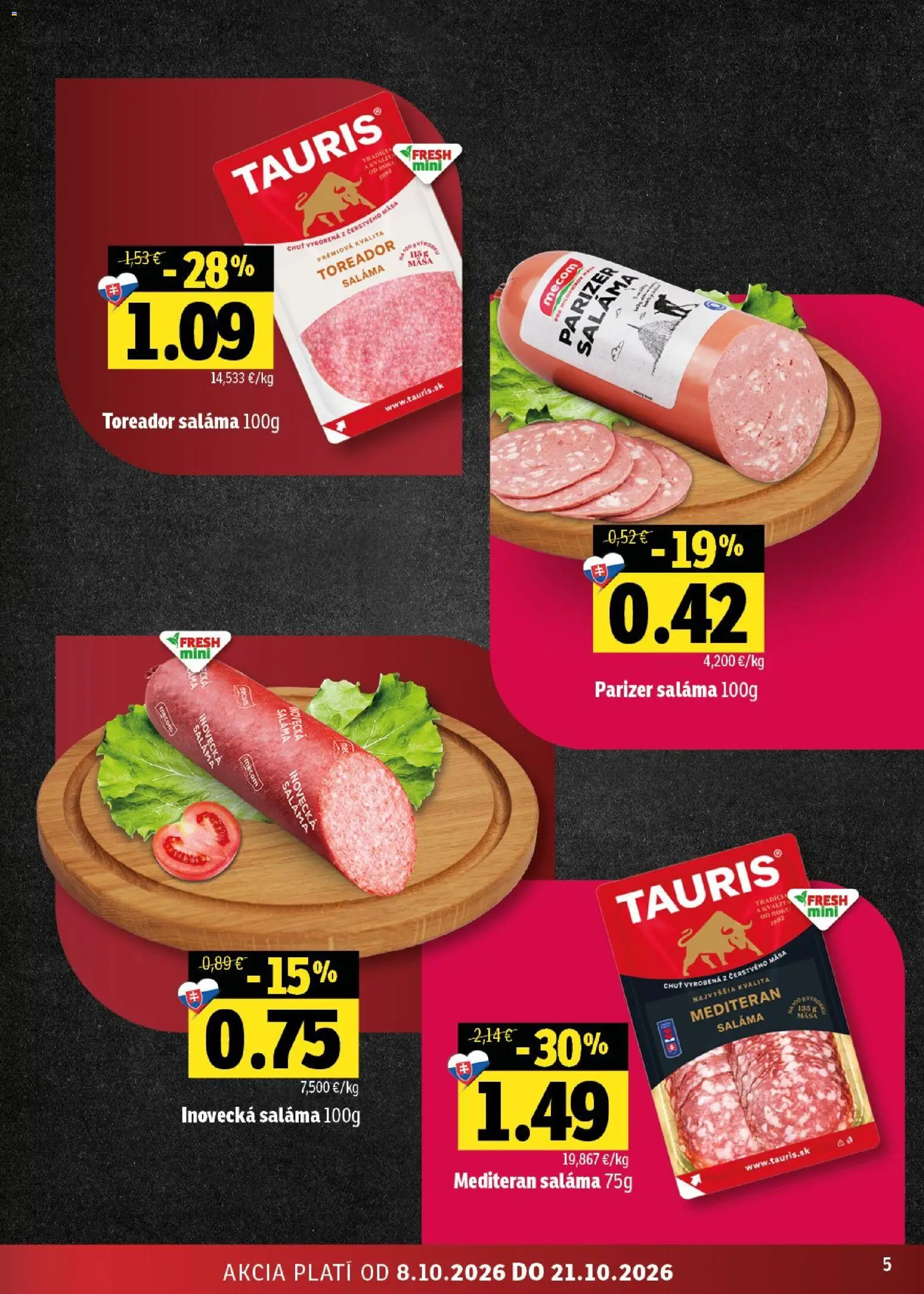 Náhľad Fresh letáku platného od 08.10.2026 - Saláma