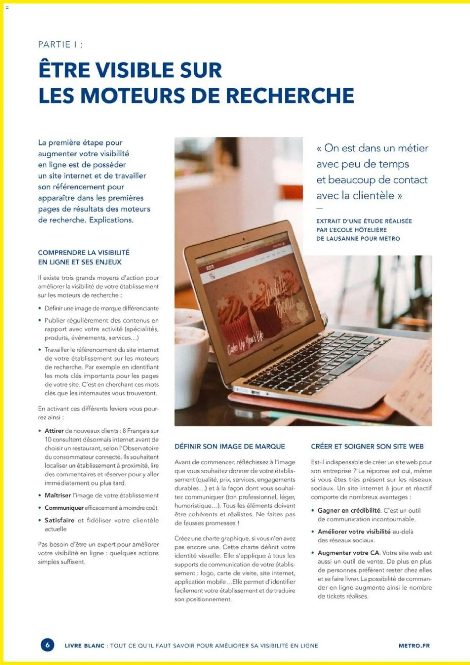 Prévisualisation de METRO - Guide améliorer la visibilité de son restaurant du magasin METRO formulaire valide 01/10/2022 - Livre, Cake