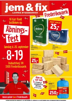 Eksempel på tilbudsavis Jem & fix - Åbningsavis - Frederiksværk fra butik Jem & fix gyldig fra 20/09/2026