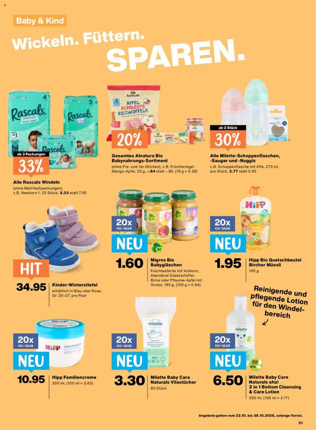 Neue Migros Aktionen ab 22.10.