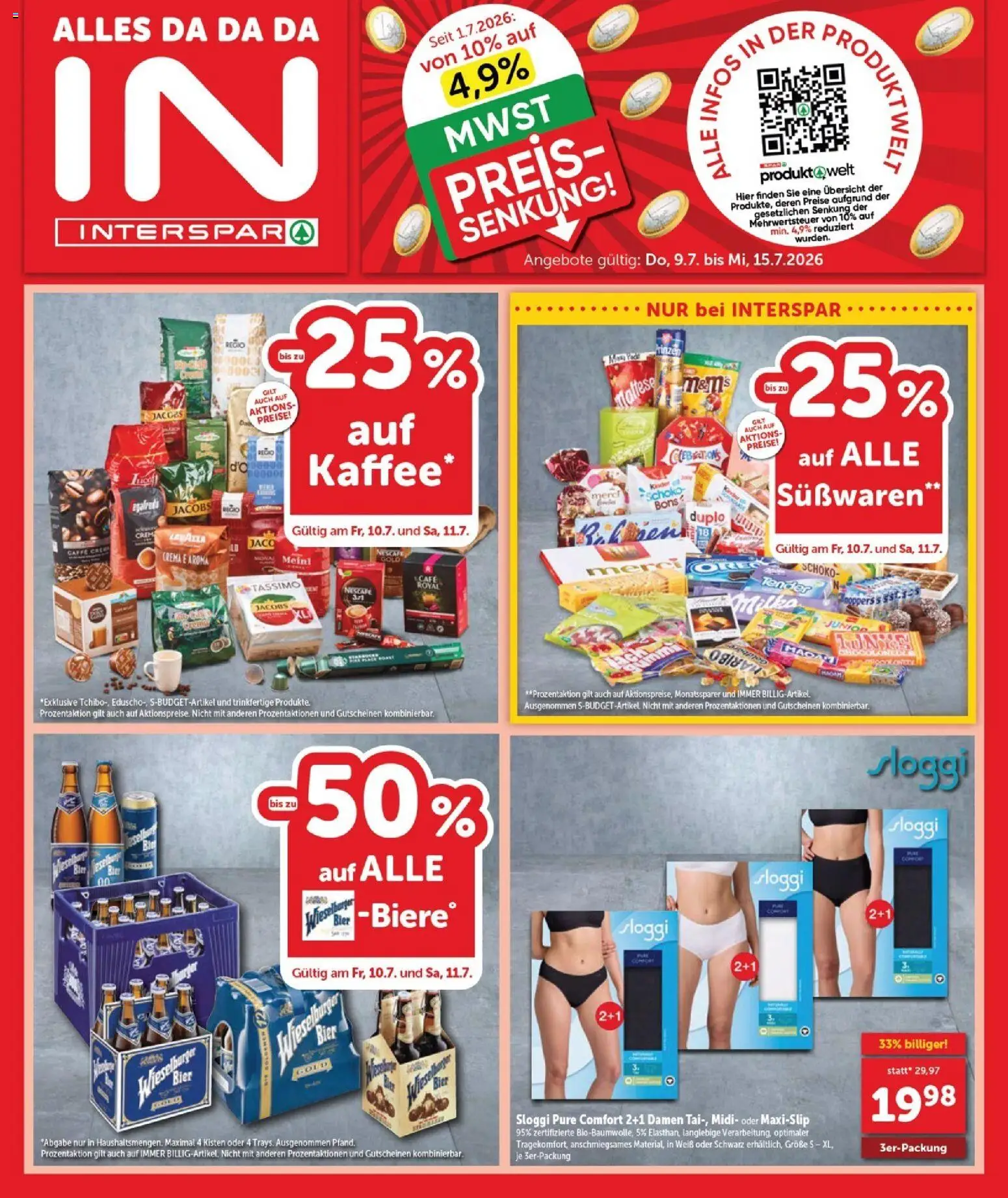 Vorschau der Angebote: Interspar Interspar Flugblatt - Burgenland Nord gültig ab 09.07.2026 - Bier
