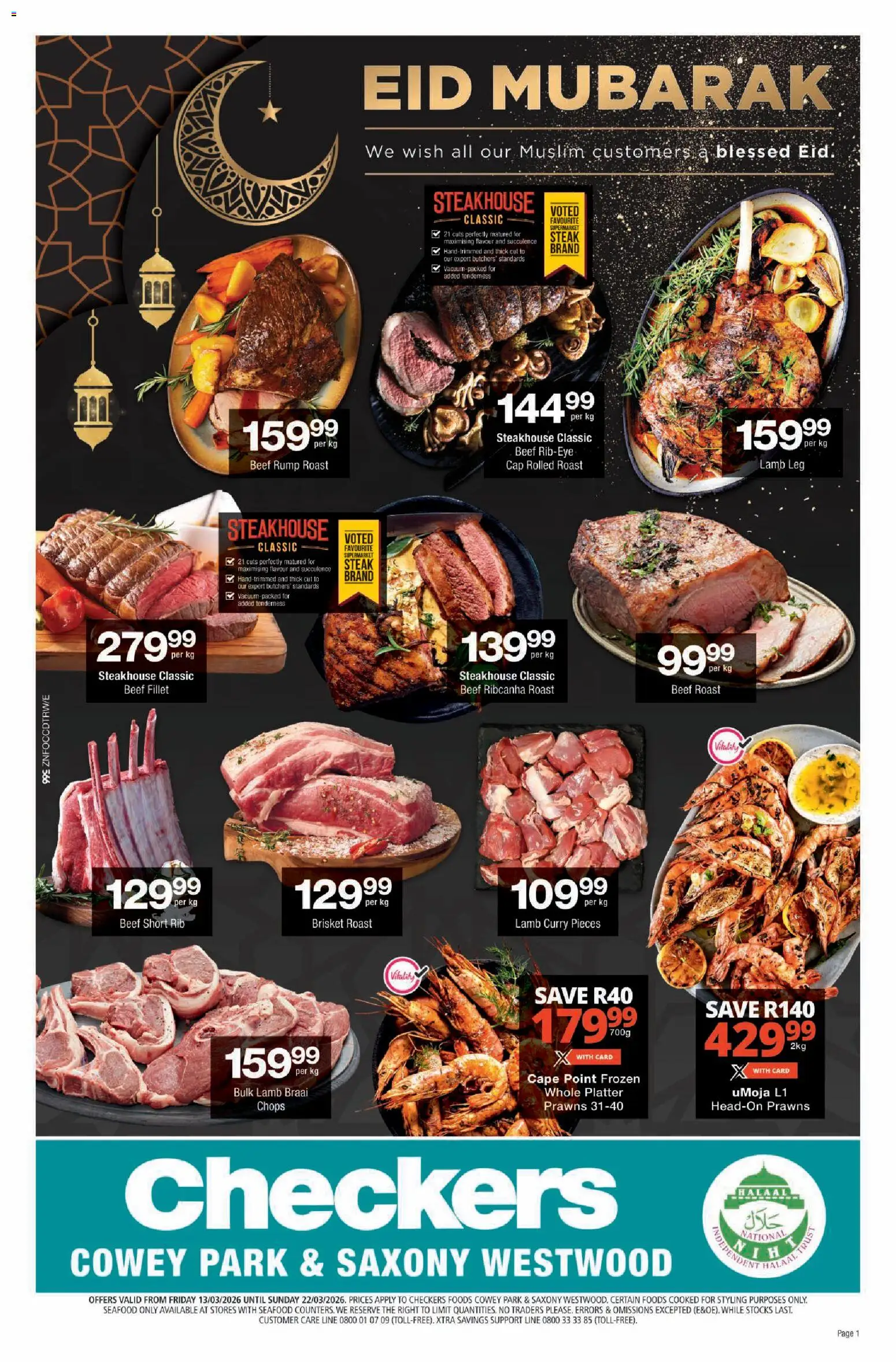 Checkers - Kwazulu Natal - Foods Eid Mubarak Promotion Cowey Park ...