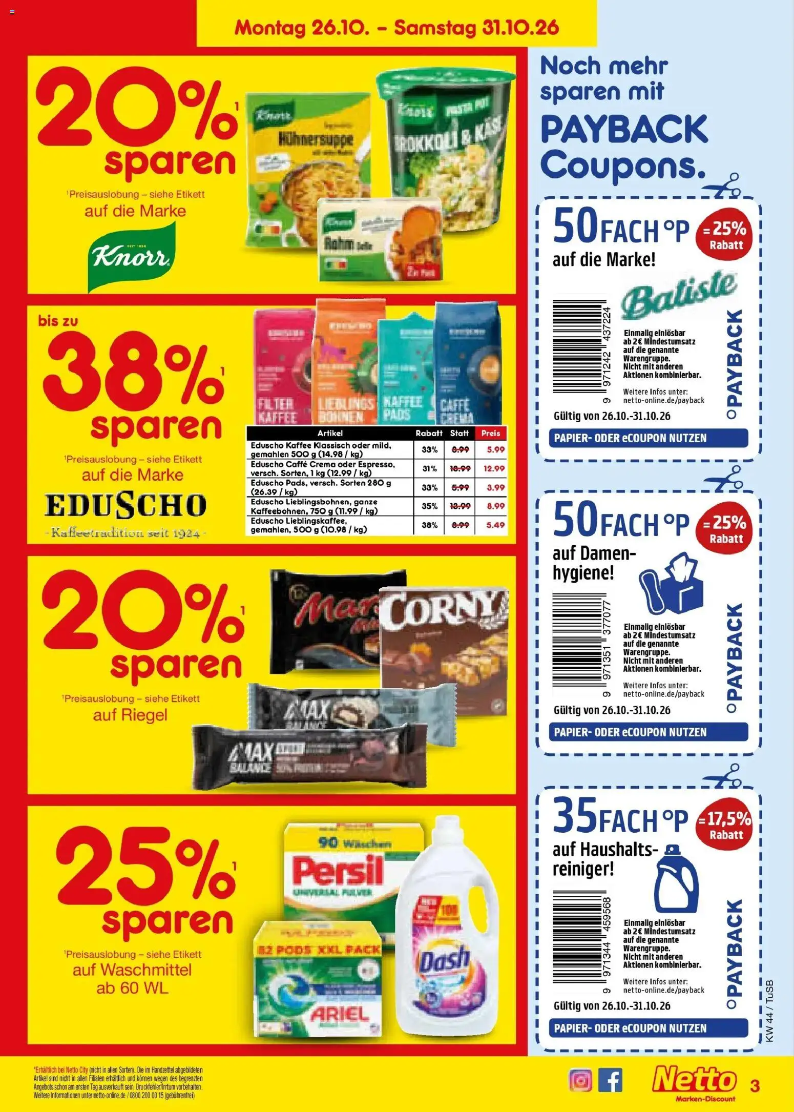 Vorschau von dem Prospekt des Geschäftes Netto Marken-Discount, gültig ab dem 26.10.2026