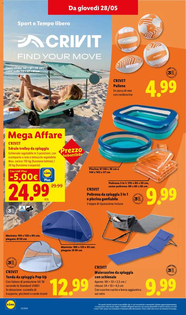 Nuovo volantino Lidl dal 28/05