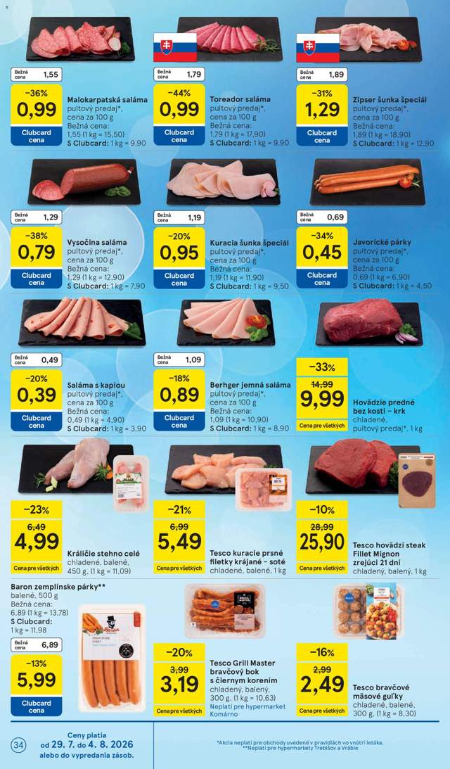 Nový Tesco leták od 29.07.