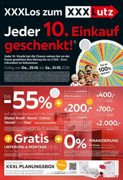 Vorschau der Angebote: XXXLutz XXXLutz JederEinkauf geschenkt! gültig ab 29.10.2026