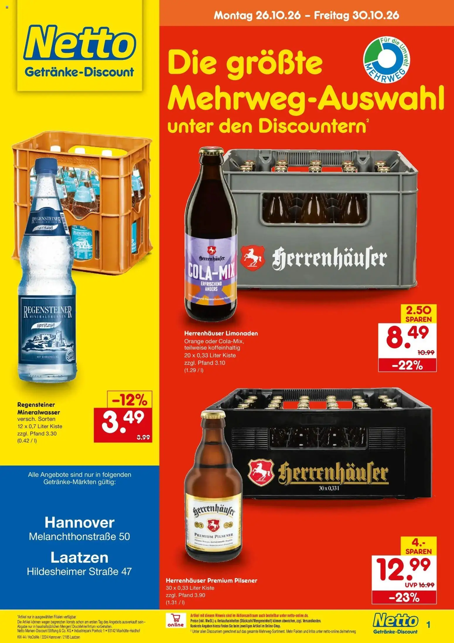 Vorschau von dem Prospekt des Geschäftes Netto Marken-Discount, gültig ab dem 26.10.2026