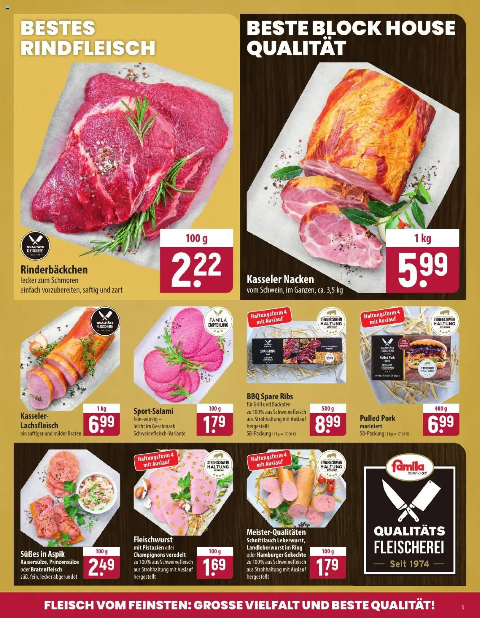 Vorschau von dem Prospekt des Geschäftes Famila, gültig ab dem 26.10.2026 - Grill, Spare ribs, Pistazien, Backofen, Fleisch, Rindfleisch, Schweinefleisch, Kasseler nacken