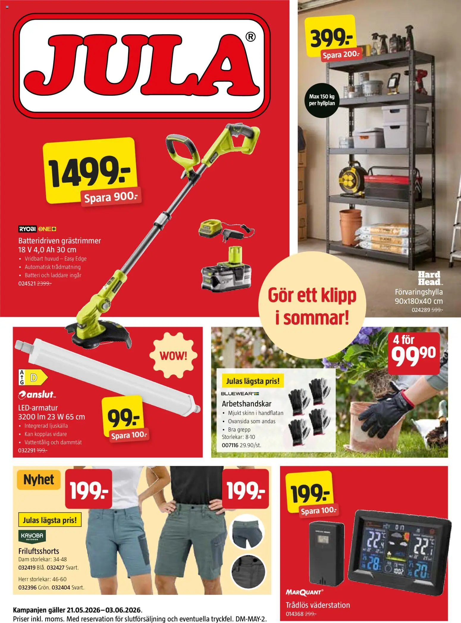 Förhandsgranska reklamblad Jula erbjudanden från butik Jula gäller från 21/05/2026