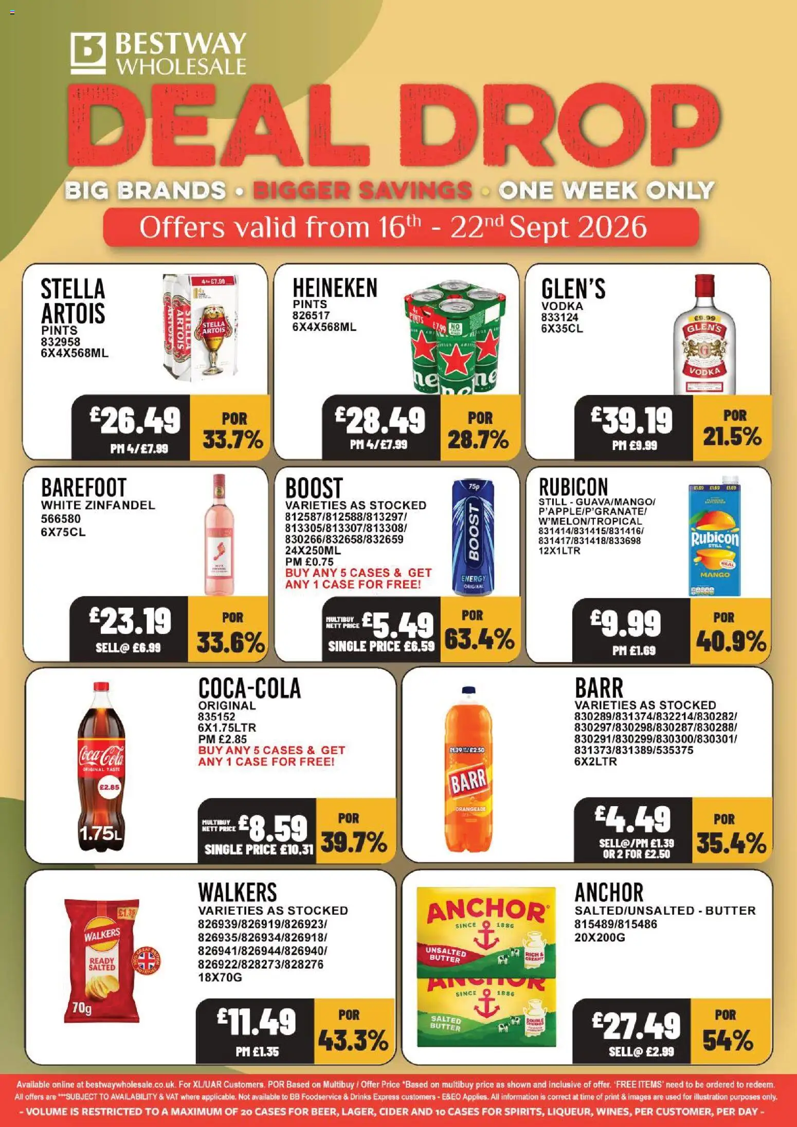 Preview of Bestway Bestway - Offers valid from 16/09/2026 - Mango, Cider, Drinks, Butter, Vodka, Heineken, Case