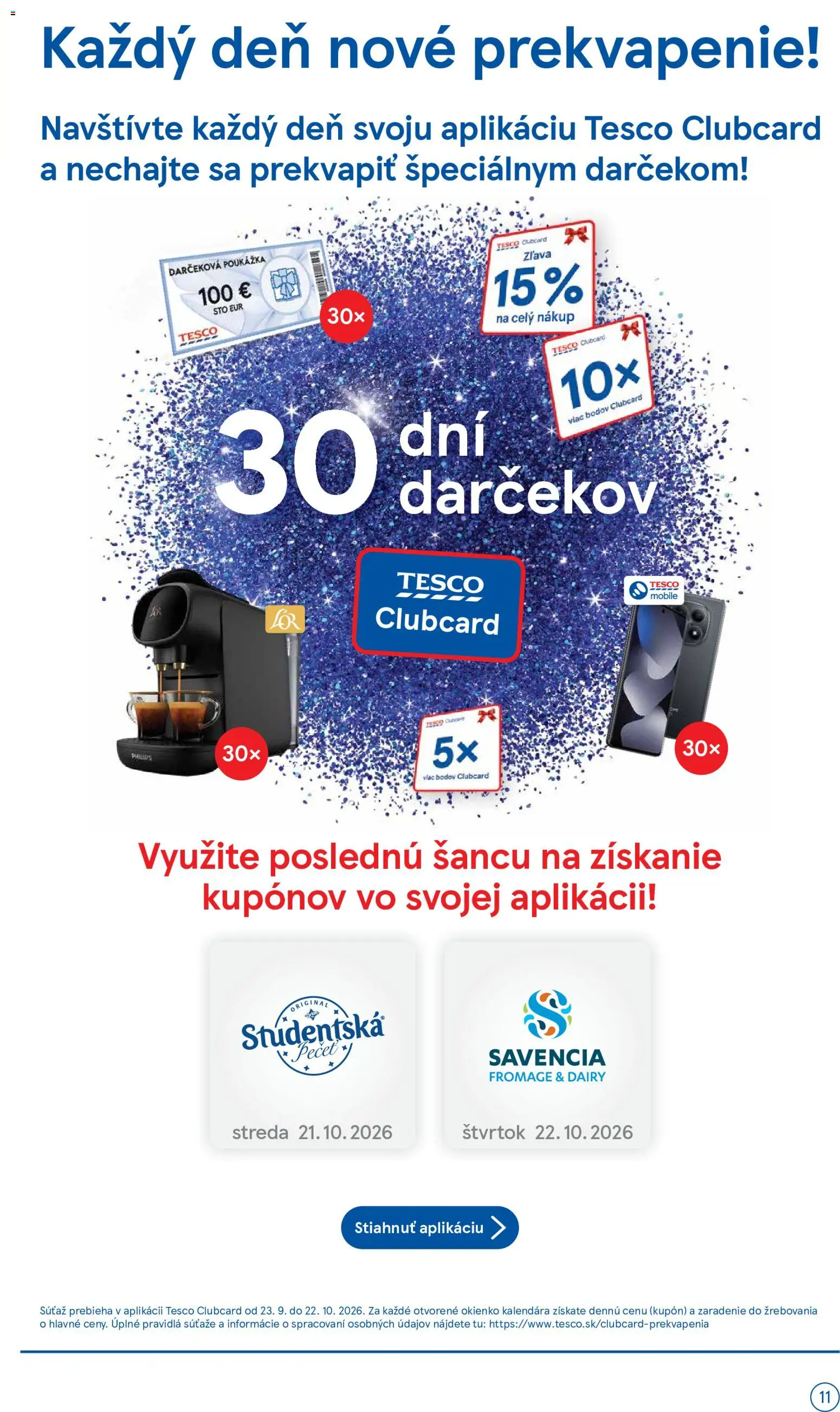 Náhľad Tesco letáku platného od 21.10.2026 - Kávovar