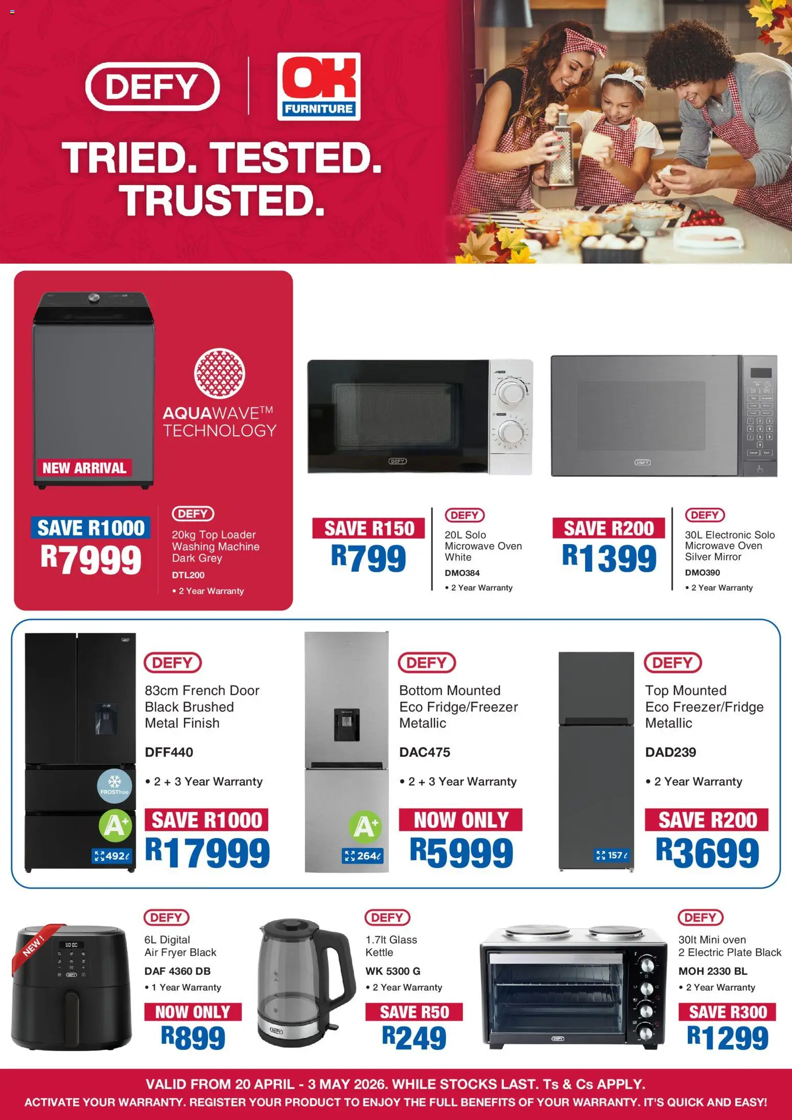 メンテナンス OK plan OK Furniture DEFY Catalogue from 20/04 - 03/05/2026