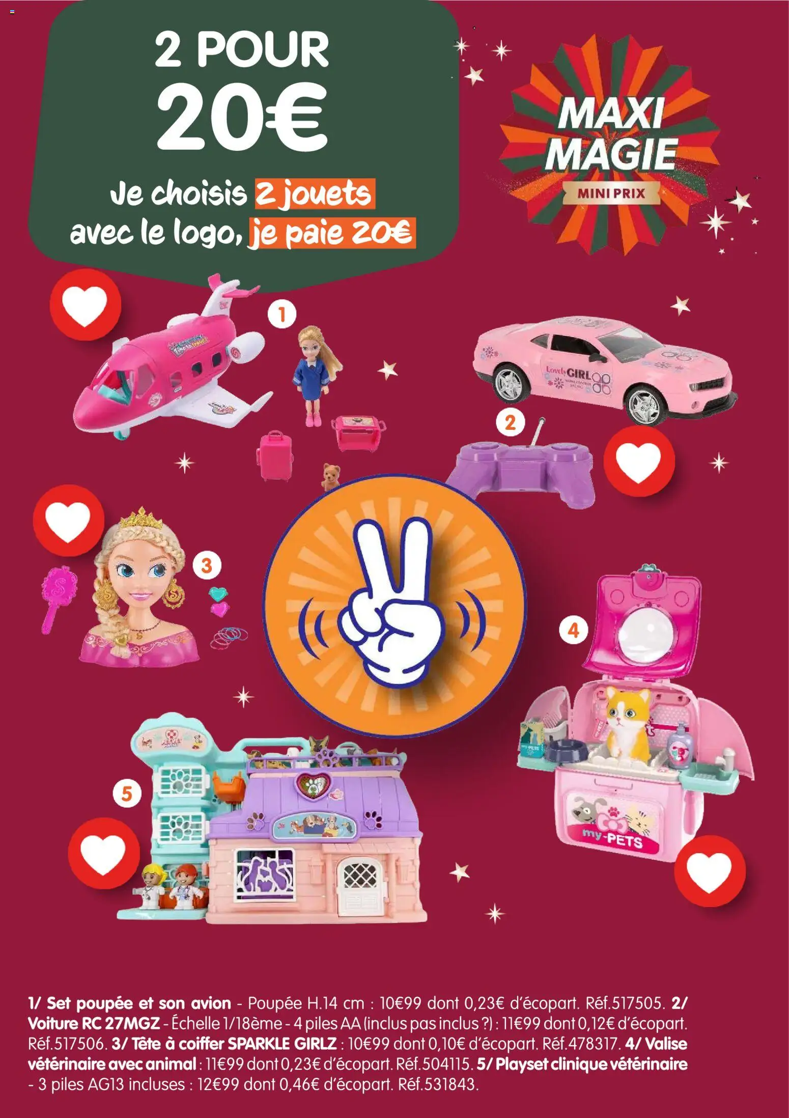 Prévisualisation de B&M catalogue Pays des jouets du magasin B&M formulaire valide 28/10/2026 - Clinique vétérinaire, Valise, Jouets, Piles AA, Piles, Poupée, Tête à coiffer