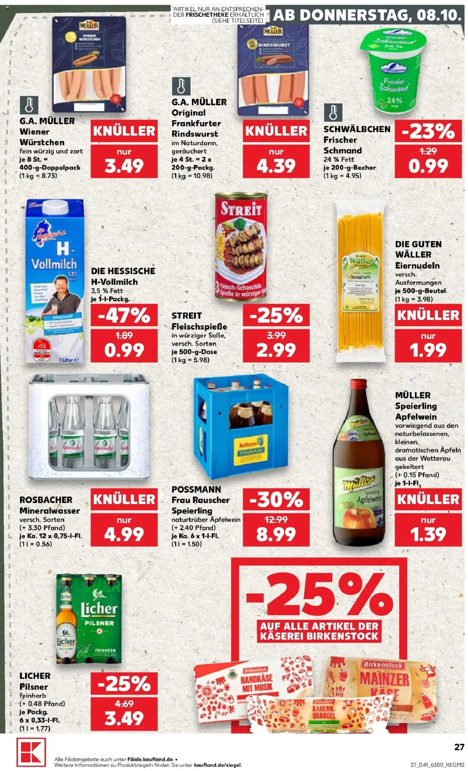 Vorschau von dem Prospekt des Geschäftes Kaufland, gültig ab dem 08.10.2026 - Mineralwasser