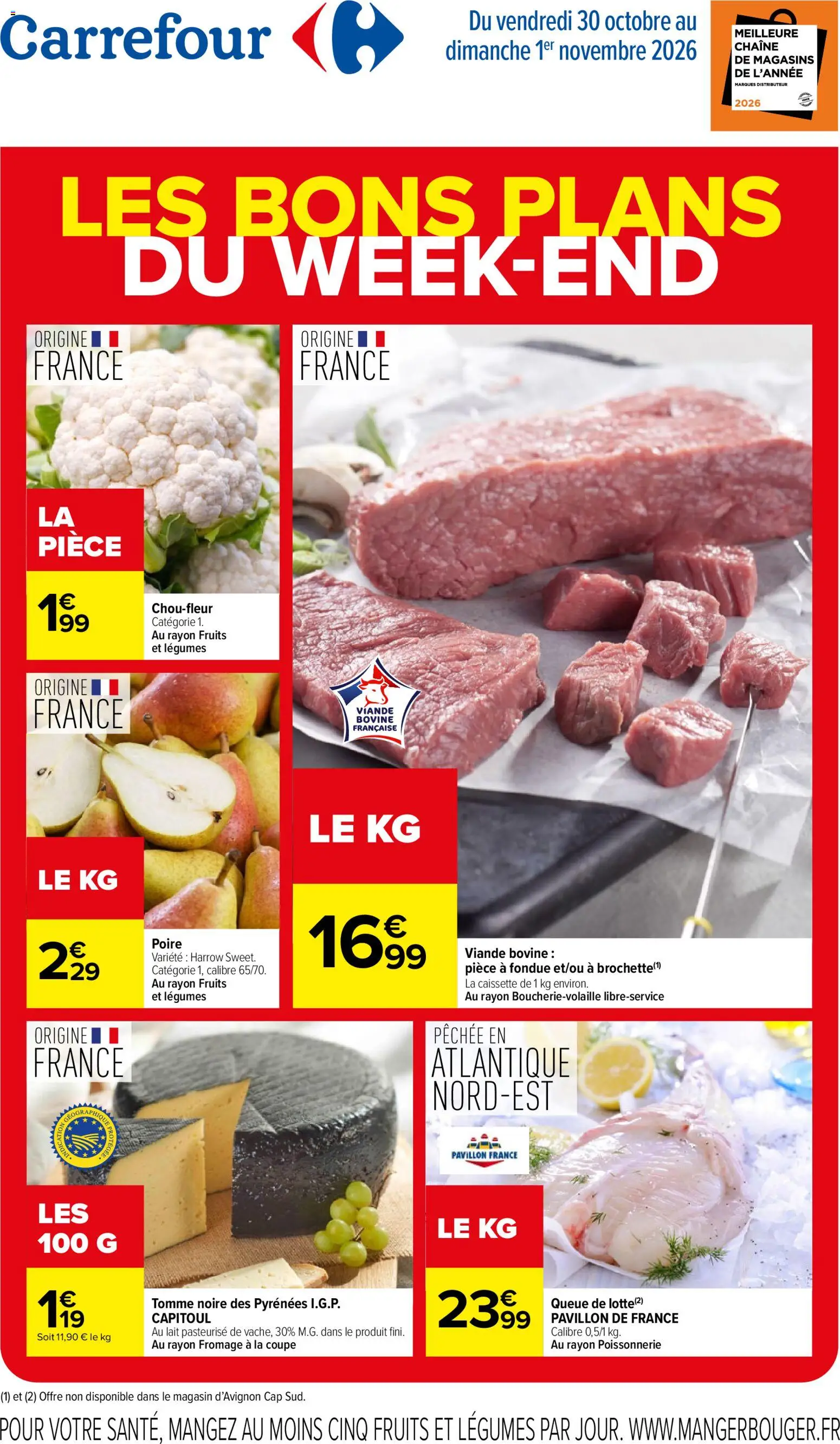 Prévisualisation de Carrefour les bons plans du week-end du magasin Carrefour formulaire valide 30/10/2026