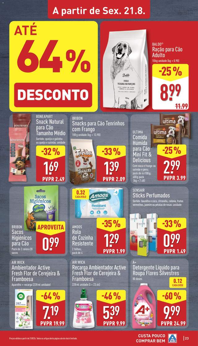 Novo folheto Aldi a partir de 17/08