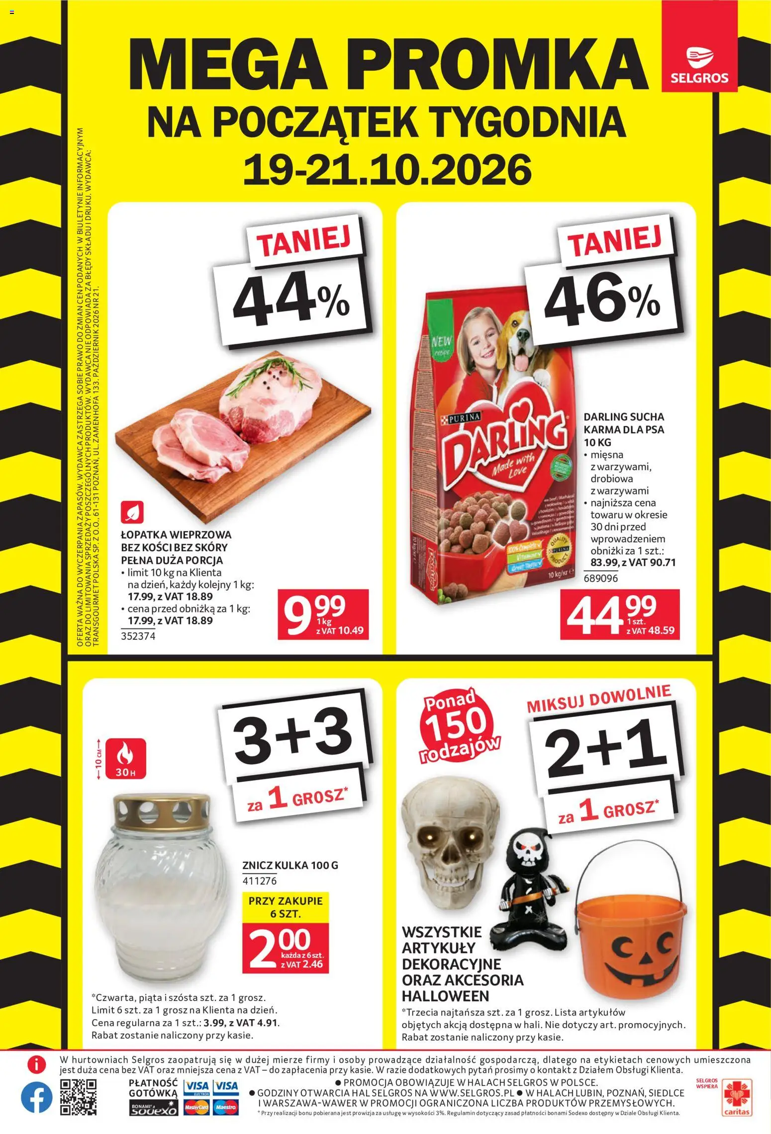 Pogląd gazetki "Selgros cash&carry gazetka - Mega Promka" ze sklepu Selgros cash&carry ważnej od 12.10.2026 - Karma dla psa, Karma, Łopatka wieprzowa