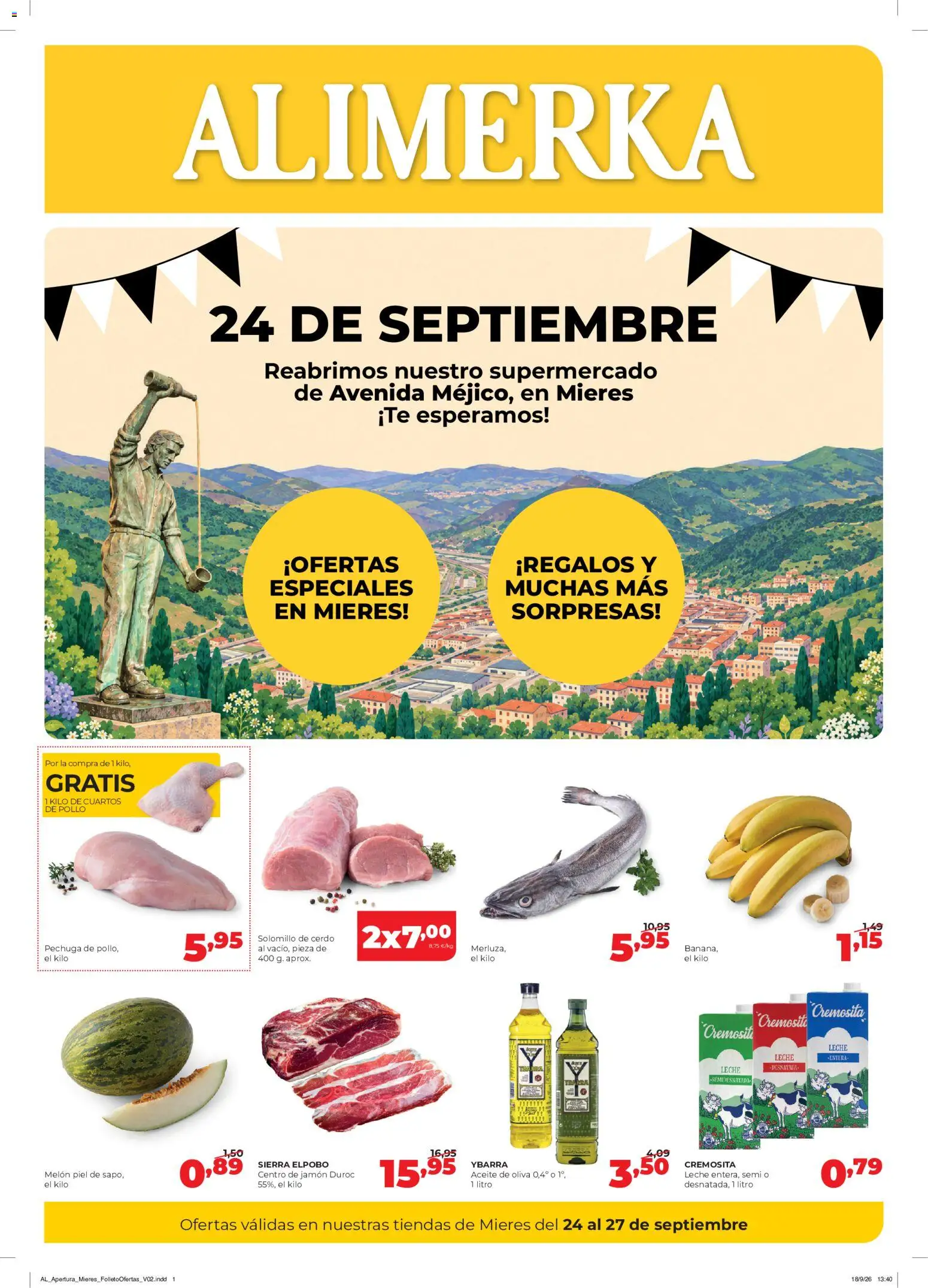 Vista previa del folleto de la tienda Alimerka válido desde el 24/09/2026 