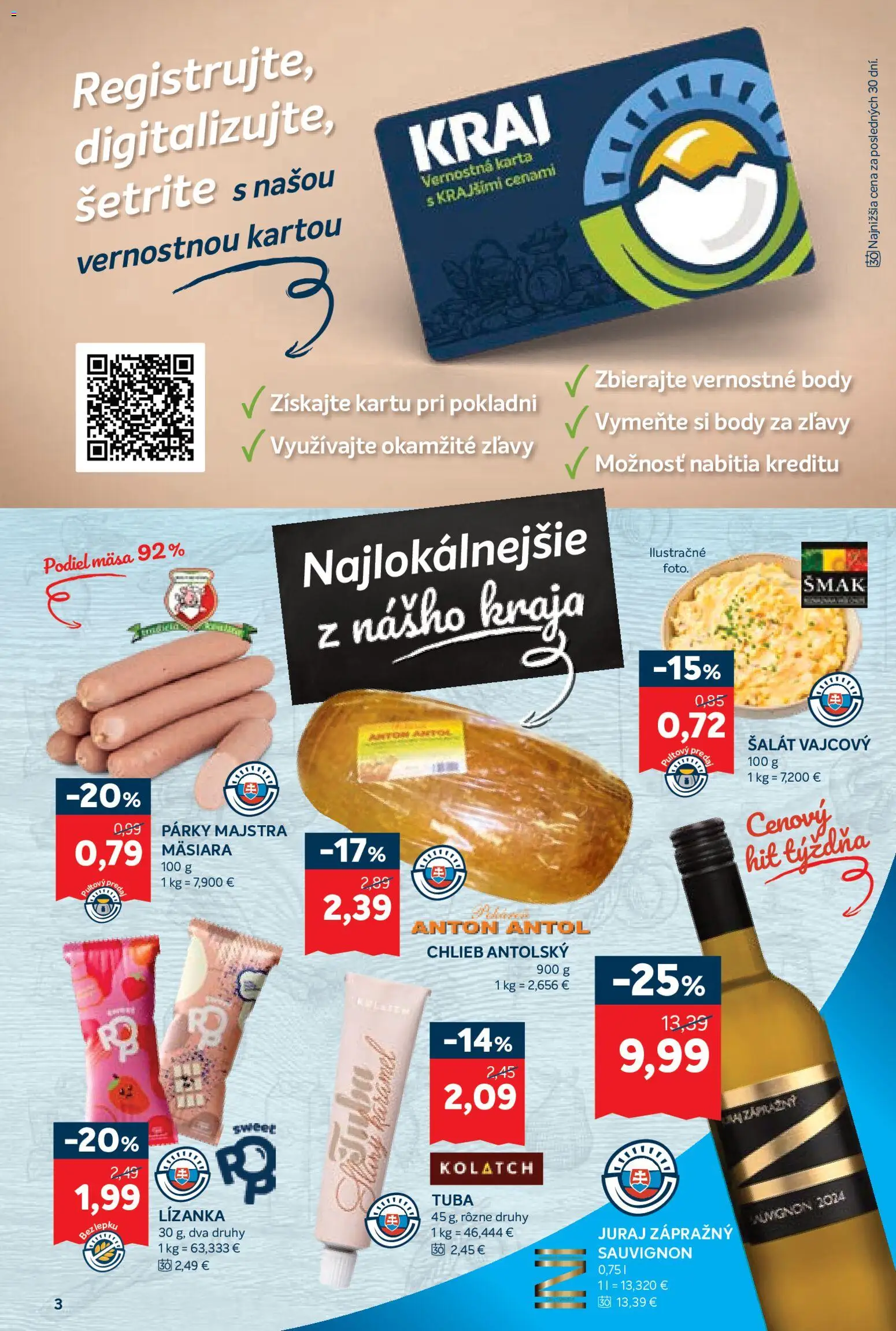 Náhľad Kraj letáku platného od 29.10.2026 - Šalát, Chlieb, Párky