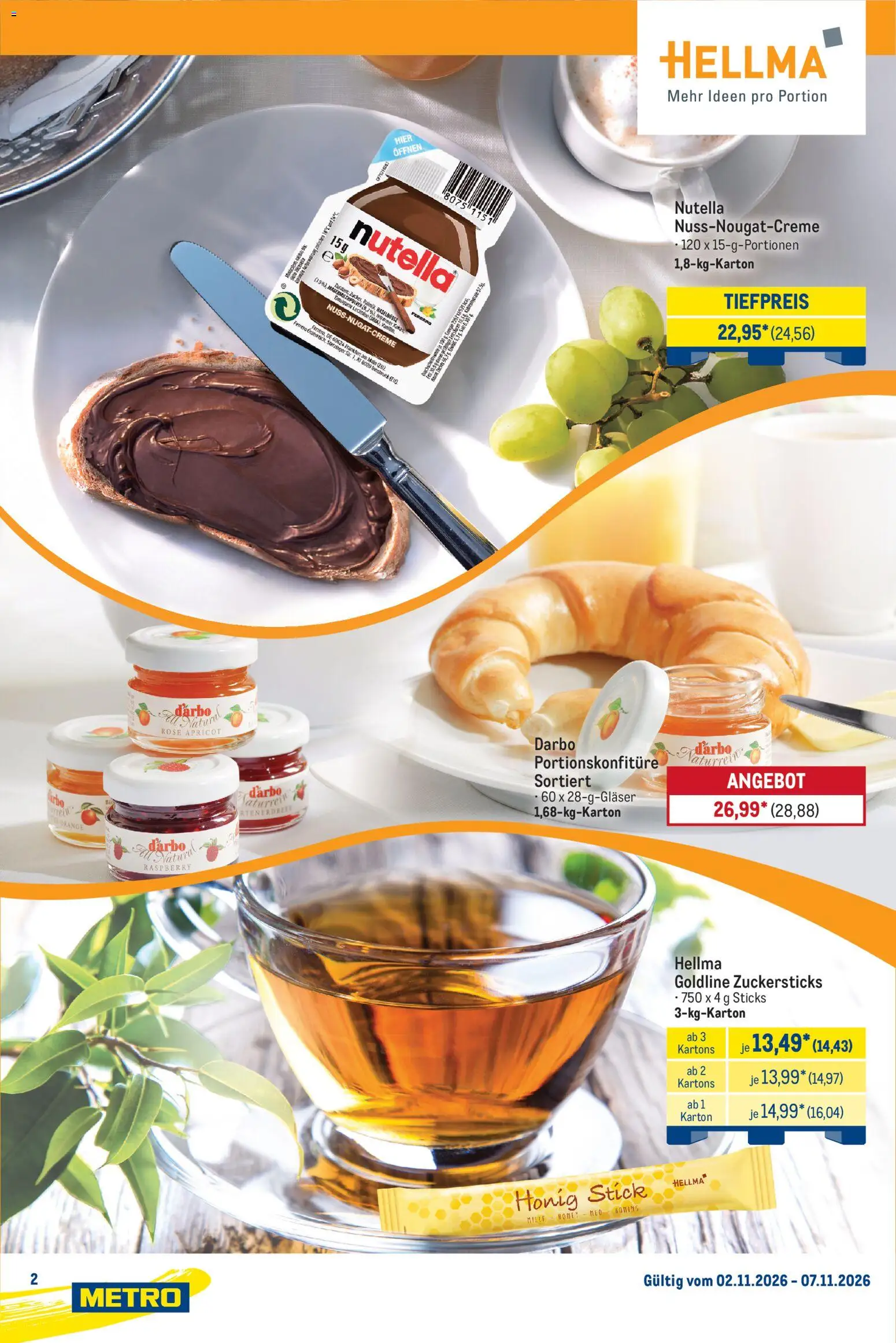 Vorschau von dem Prospekt des Geschäftes Metro, gültig ab dem 02.11.2026 - Nutella