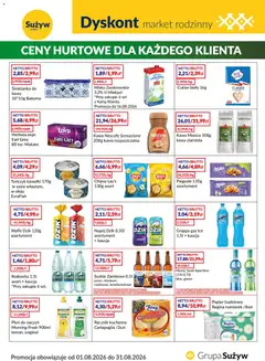 Pogląd gazetki "Sużyw gazetka - Dyskont" ze sklepu Sużyw ważnej od 01.08.2026