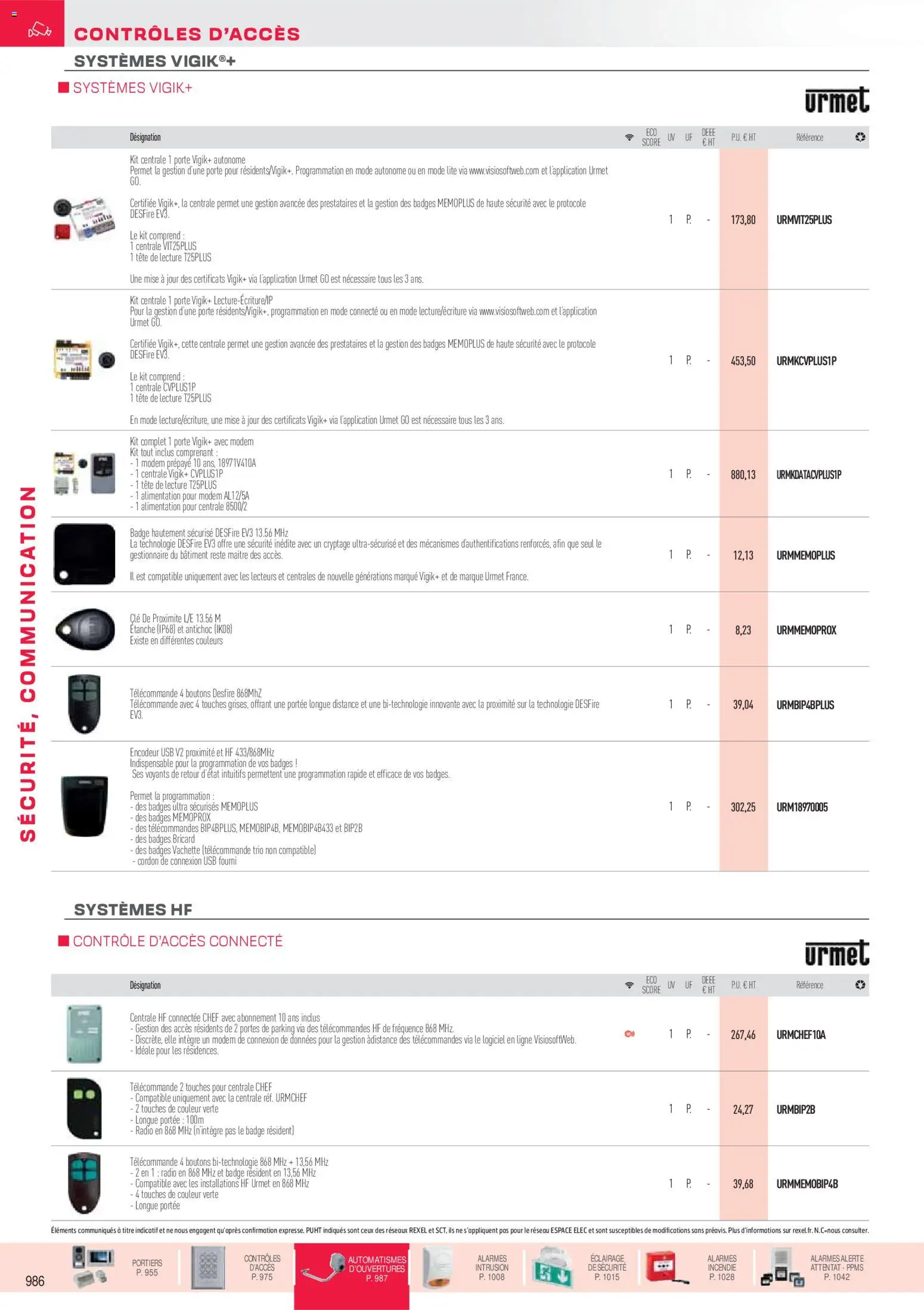 Prévisualisation de Brochure sécurité, communication du magasin Rexel formulaire valide 18/11/2025 - Radio, Alimentation, Télécommande, Clé, Modem, USB, Éclairage, Portes