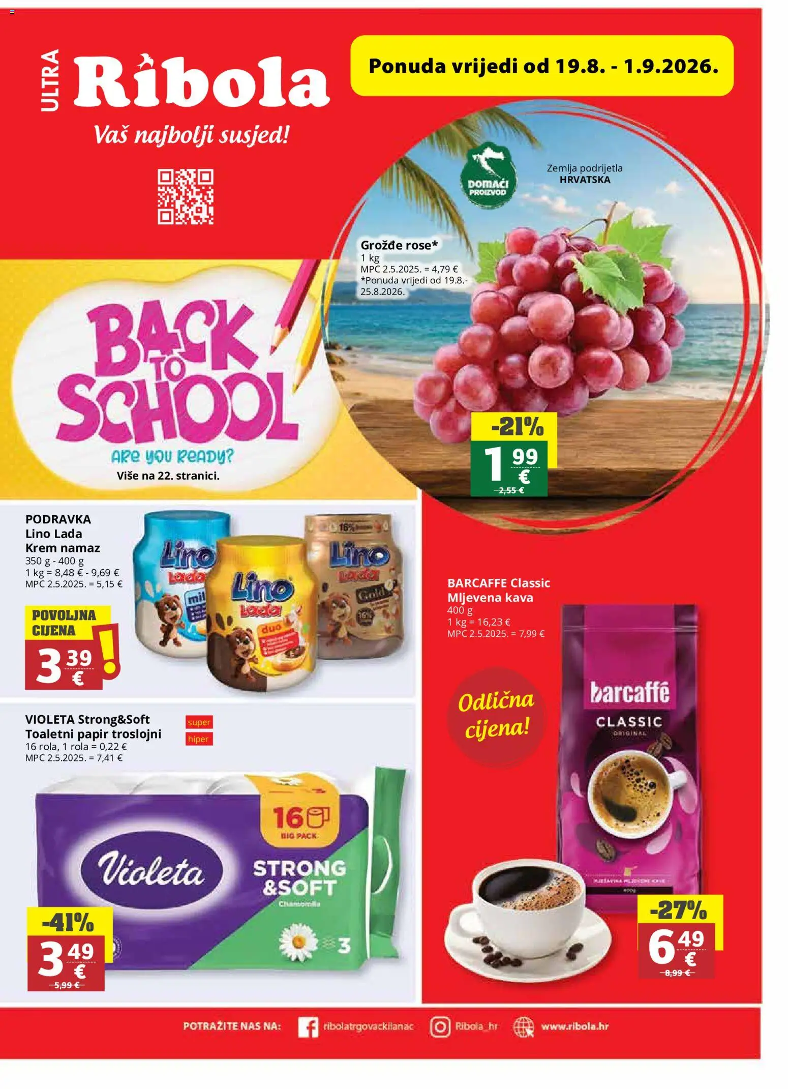Pregled letka Ribola Katalog trgovine Ribola vrijedi od 19.08.2026