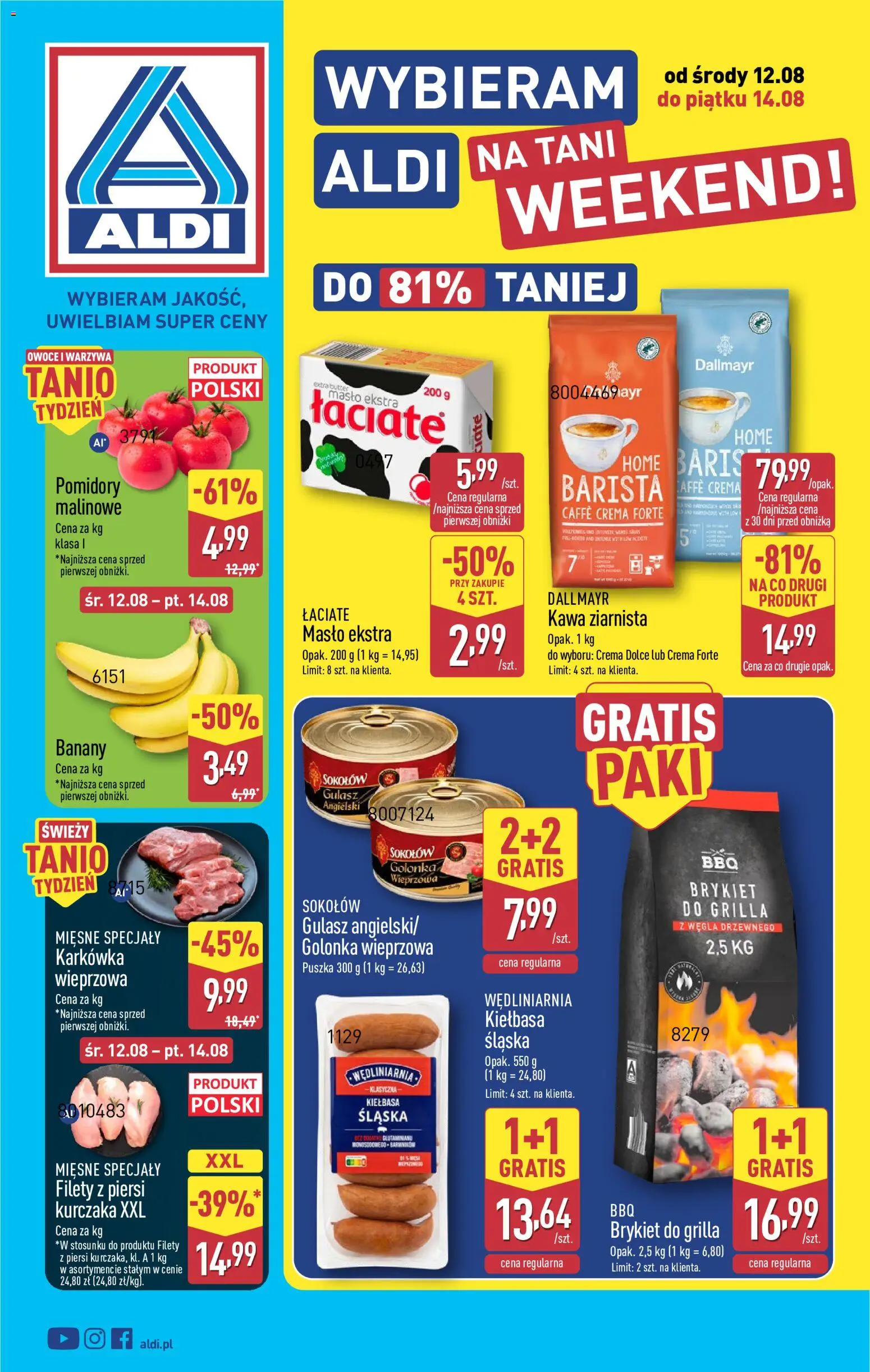 Pogląd gazetki "Aldi gazetka - Oferta weekendowa" ze sklepu Aldi ważnej od 12.08.2026
