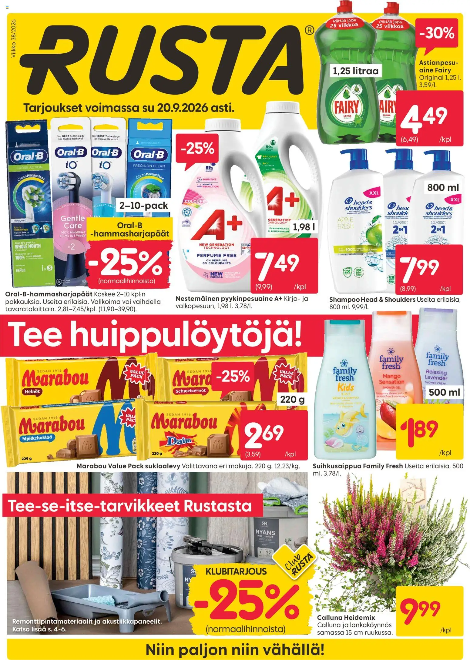 Kaupan Rusta Rusta tarjoukset esikatselu, voimassa 14/09/2026