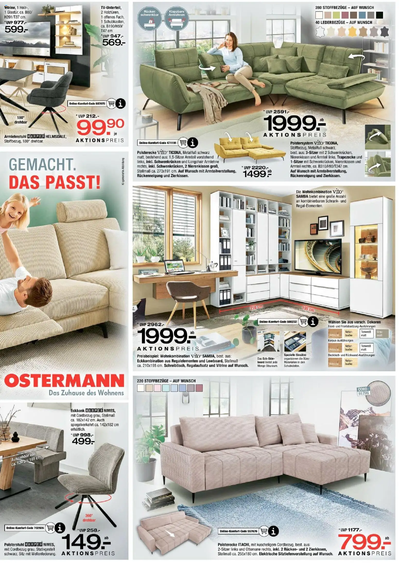 Vorschau von dem Prospekt des Geschäftes Ostermann, gültig ab dem 24.10.2026 - Schrank, Vitrine, Eckbank