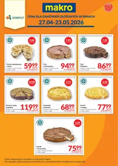 Pogląd gazetki "Makro gazetka - Ciasta" ze sklepu Makro ważnej od 27.04.2026