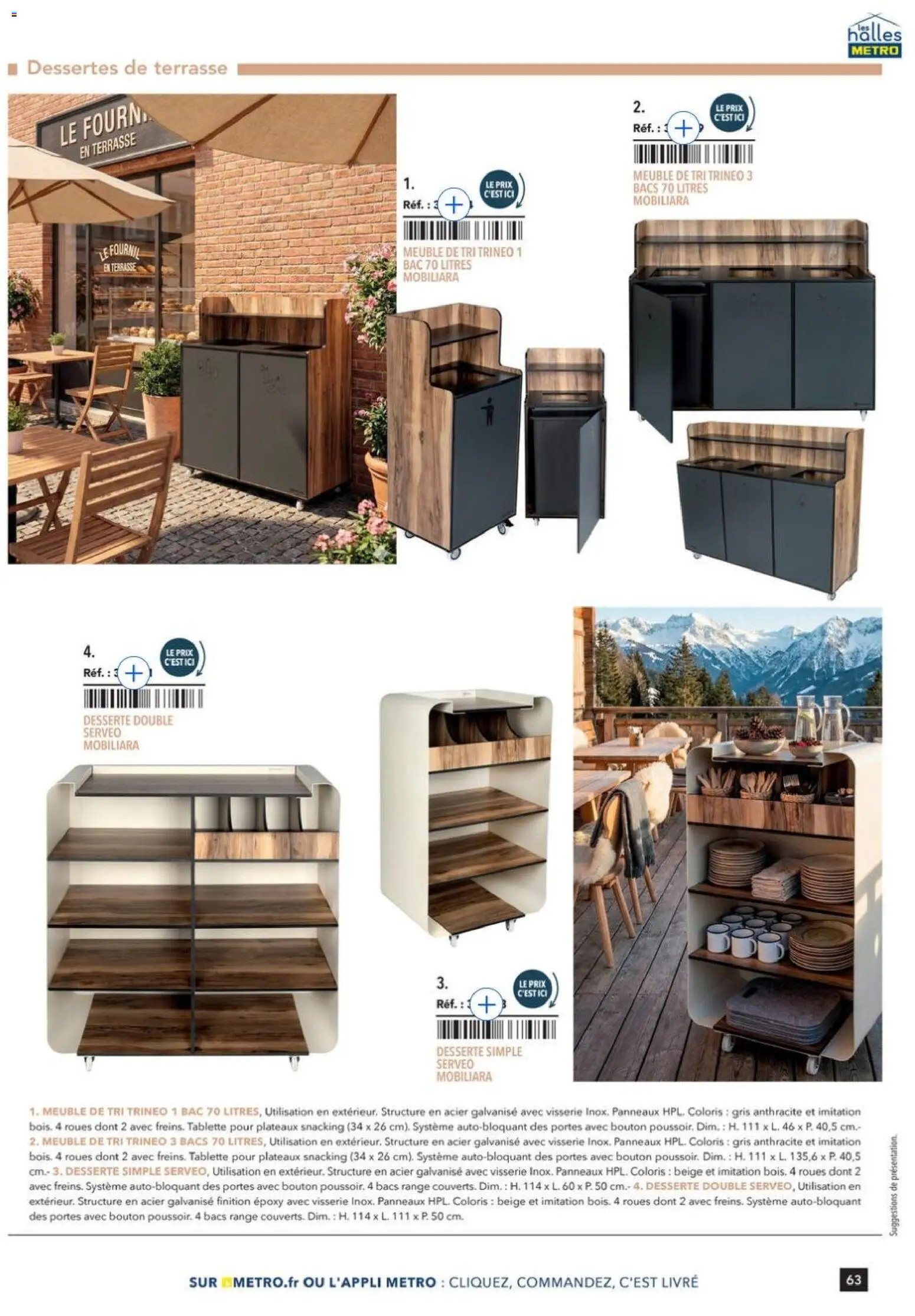 Prévisualisation de Terrasse&salle Collection 2026 du magasin METRO formulaire valide 09/01/2026 - Livre, Meuble, Tablette, Portes