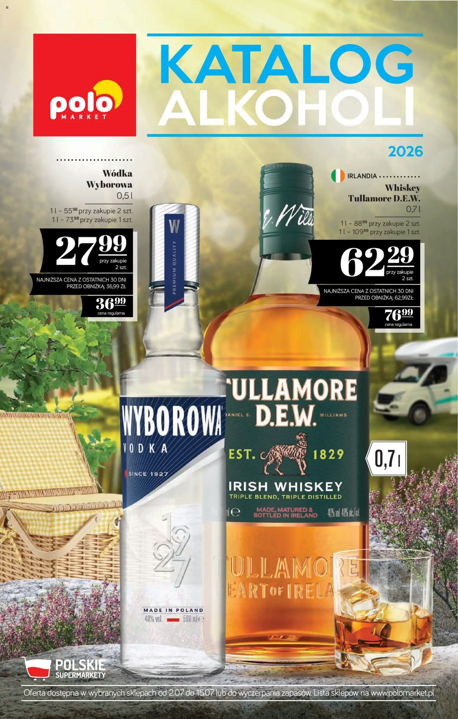 Pogląd gazetki "POLOmarket katalog - Alkoholi" ze sklepu POLOmarket ważnej od 02.07.2026 - Wódka, Vodka, Irish whiskey