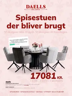 Eksempel på tilbudsavis Daells Bolighus - Nyt til spisestuen fra butik Daells Bolighus gyldig fra 15/04/2026