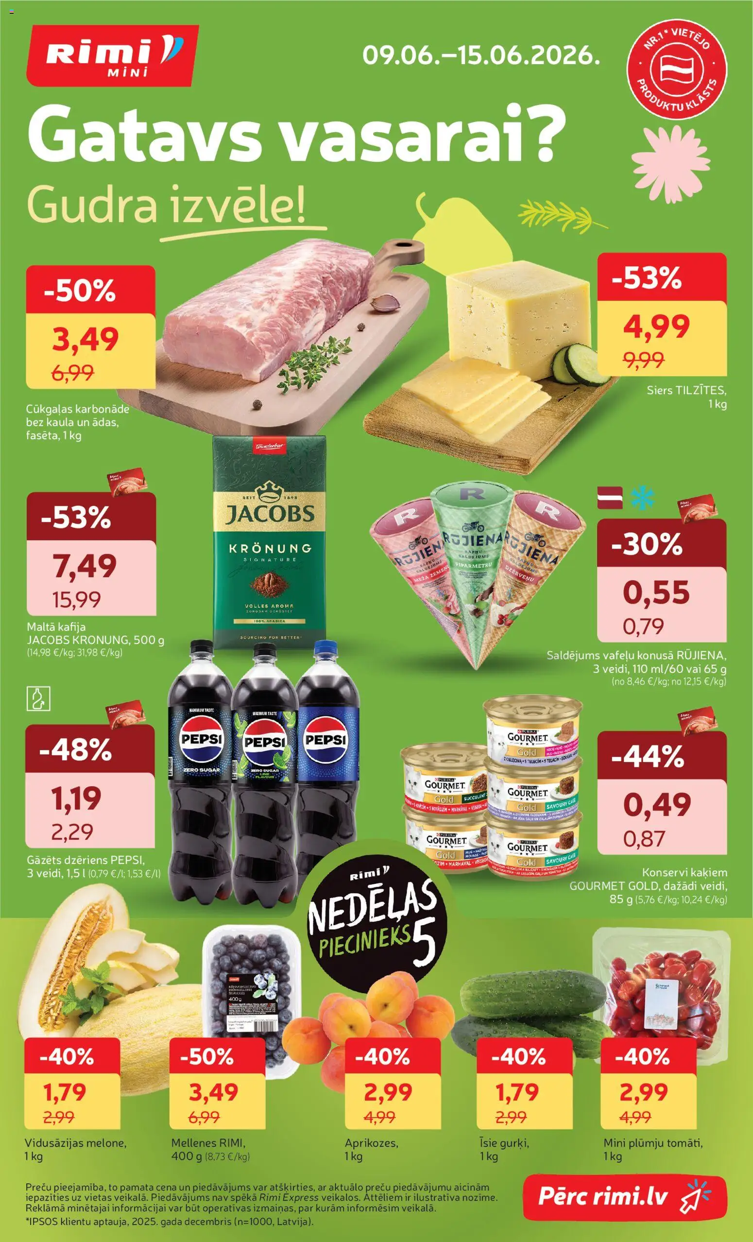 Skatīt Rimi akciju bukletu, derīgs no 09.06.2026.