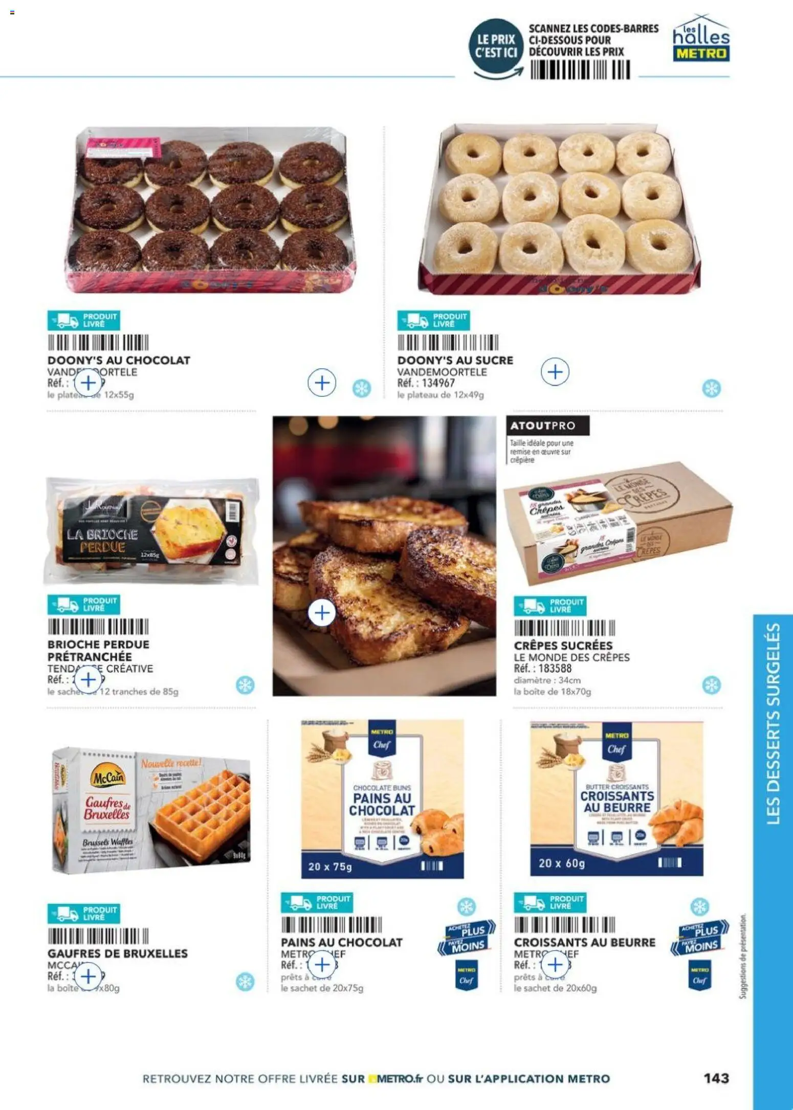 Prévisualisation de METRO - Restauration rapide du magasin METRO formulaire valide 14/04/2026 - Chocolat, Gaufres, Brioche, Beurre, Sucre, Crêpière, Crêpes, Plateau