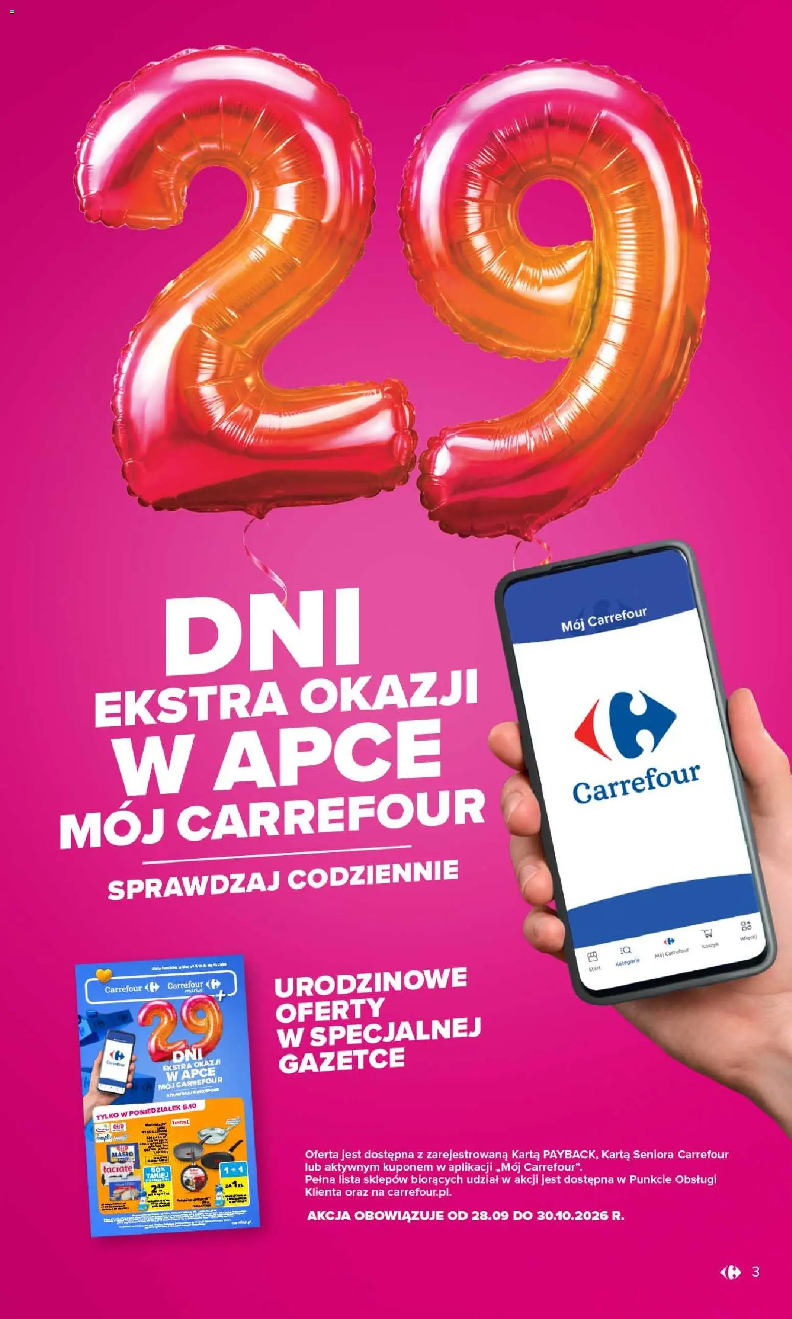 Pogląd gazetki "Carrefour gazetka" ze sklepu Carrefour ważnej od 05.10.2026 - Masło, Tefal, Karta, Masło łaciate