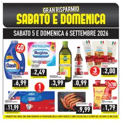Anteprima dell'opuscolo PIM Supermercati volantino Weekend dal negozio PIM Supermercati valido da 05/09/2026