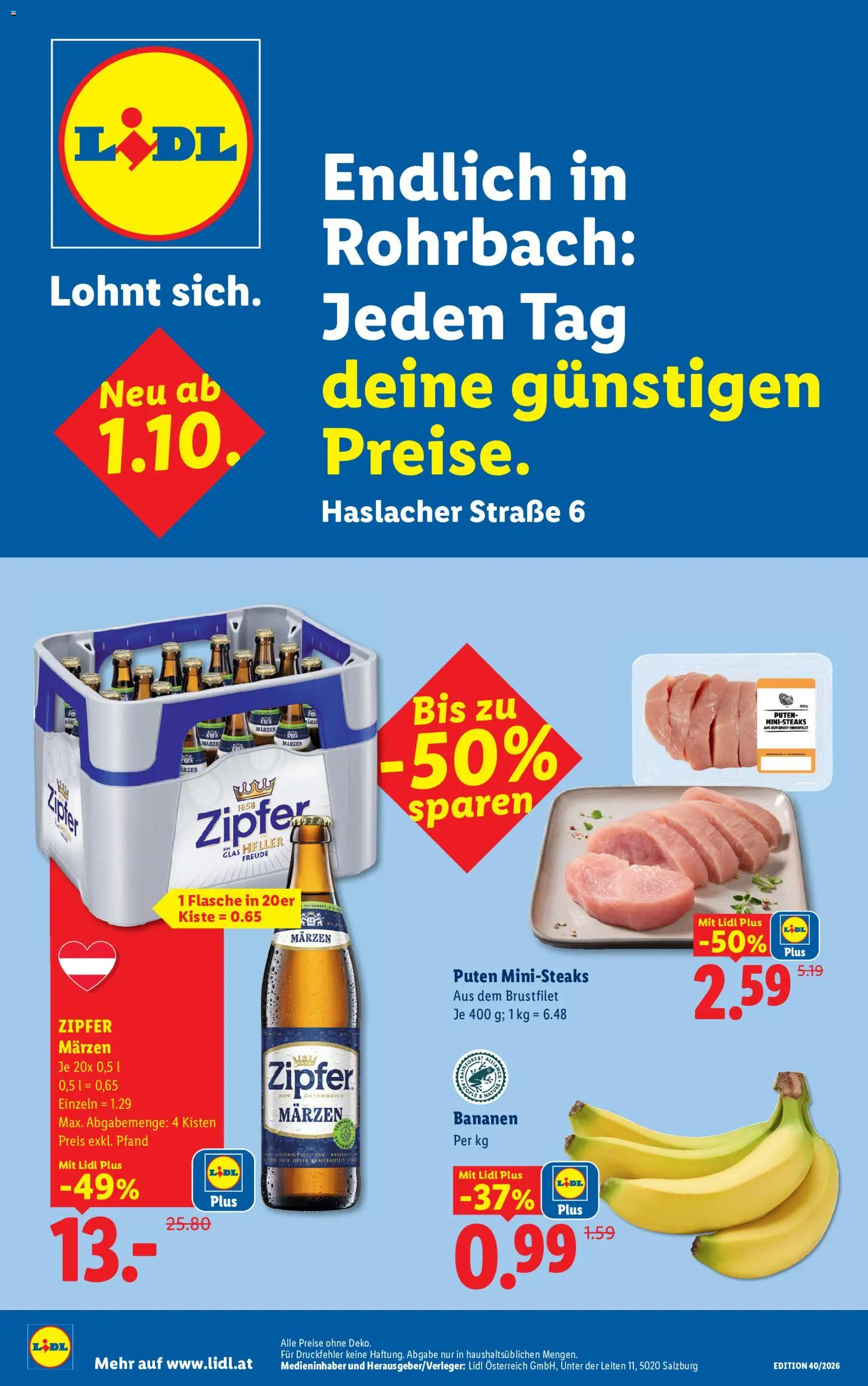 Vorschau der Angebote: Lidl Lidl Jeden Tag deine günstigen Preise. gültig ab 01.10.2026