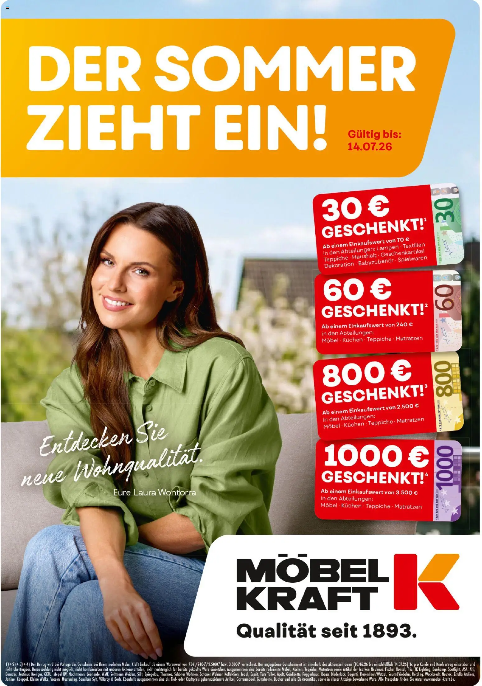 Vorschau von dem Prospekt des Geschäftes Möbel Kraft, gültig ab dem 16.06.2026