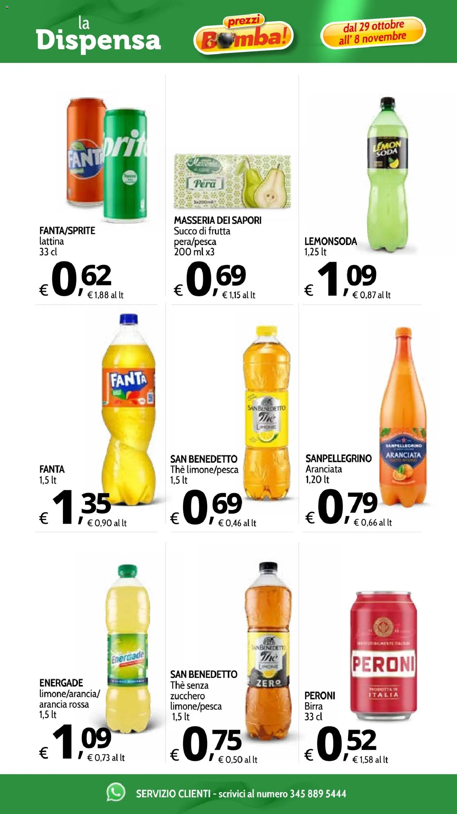 Anteprima dell'opuscolo Primo Prezzo volantino dal negozio Primo Prezzo valido da 29/10/2026 - The, Zucchero, Birra, Frutta, Fanta, Arancia, Succo, Succo di frutta