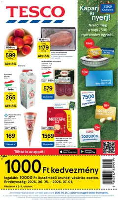 Tesco - Tesco aktuális akciós újság megtekintése, amely érvényes 2026.06.25.-től