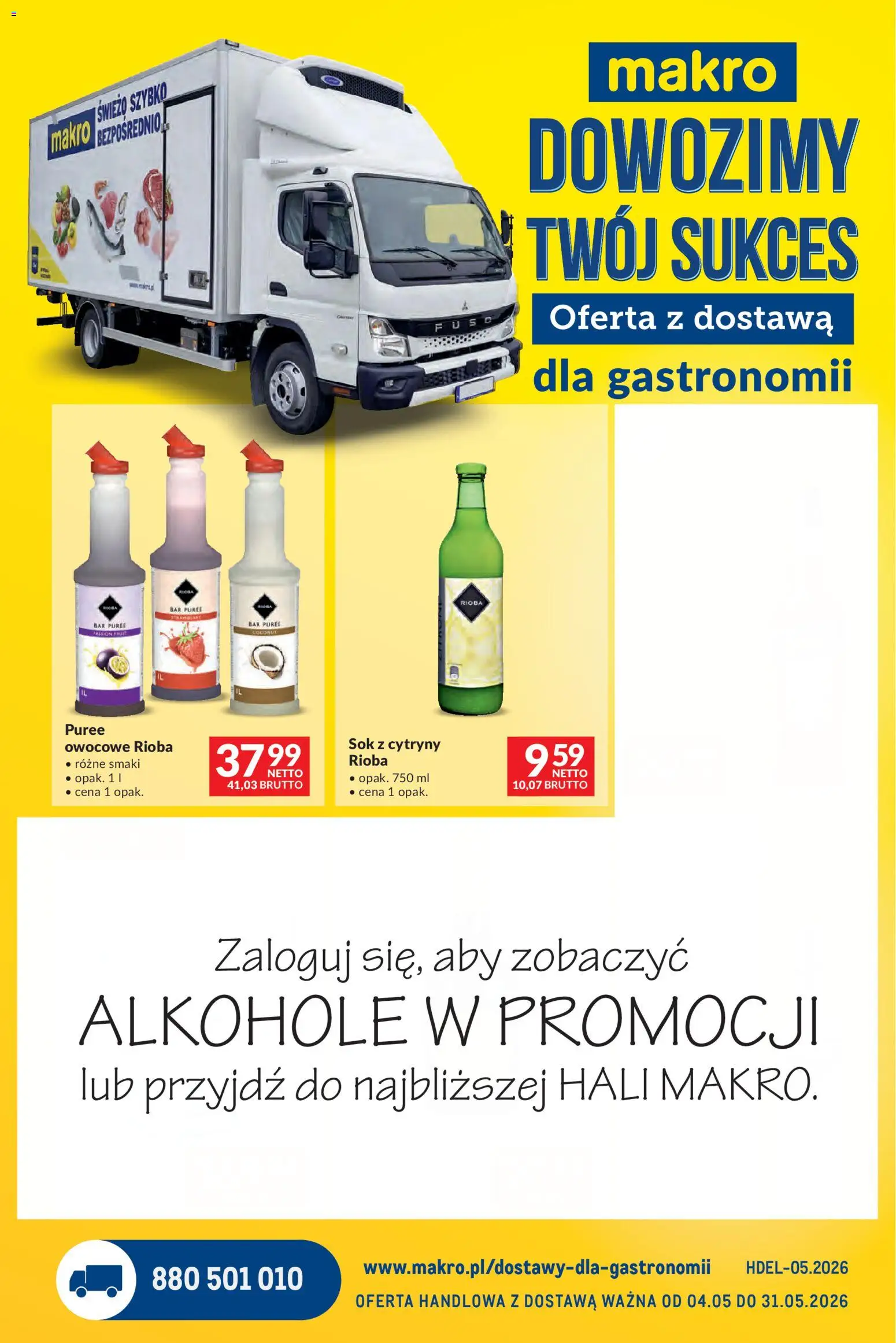 Pogląd gazetki "Makro gazetka - Dostawy dla gastronomii" ze sklepu Makro ważnej od 04.05.2026 - Alkohole, Cytryny, Sok, Sok z cytryny