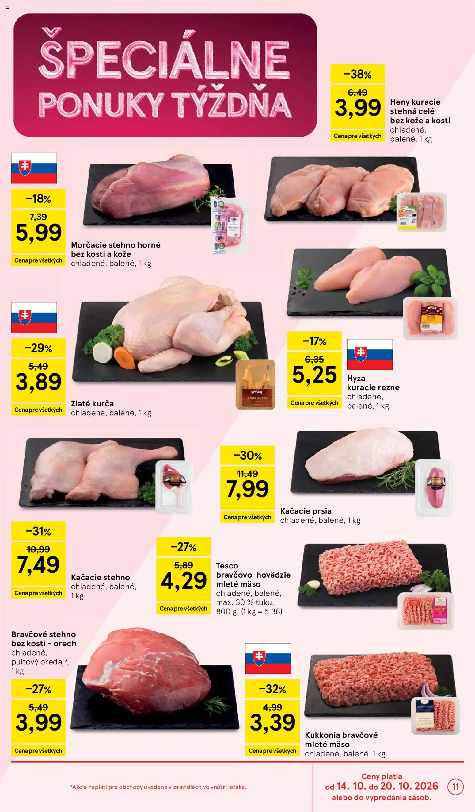 Náhľad Tesco letáku platného od 14.10.2026