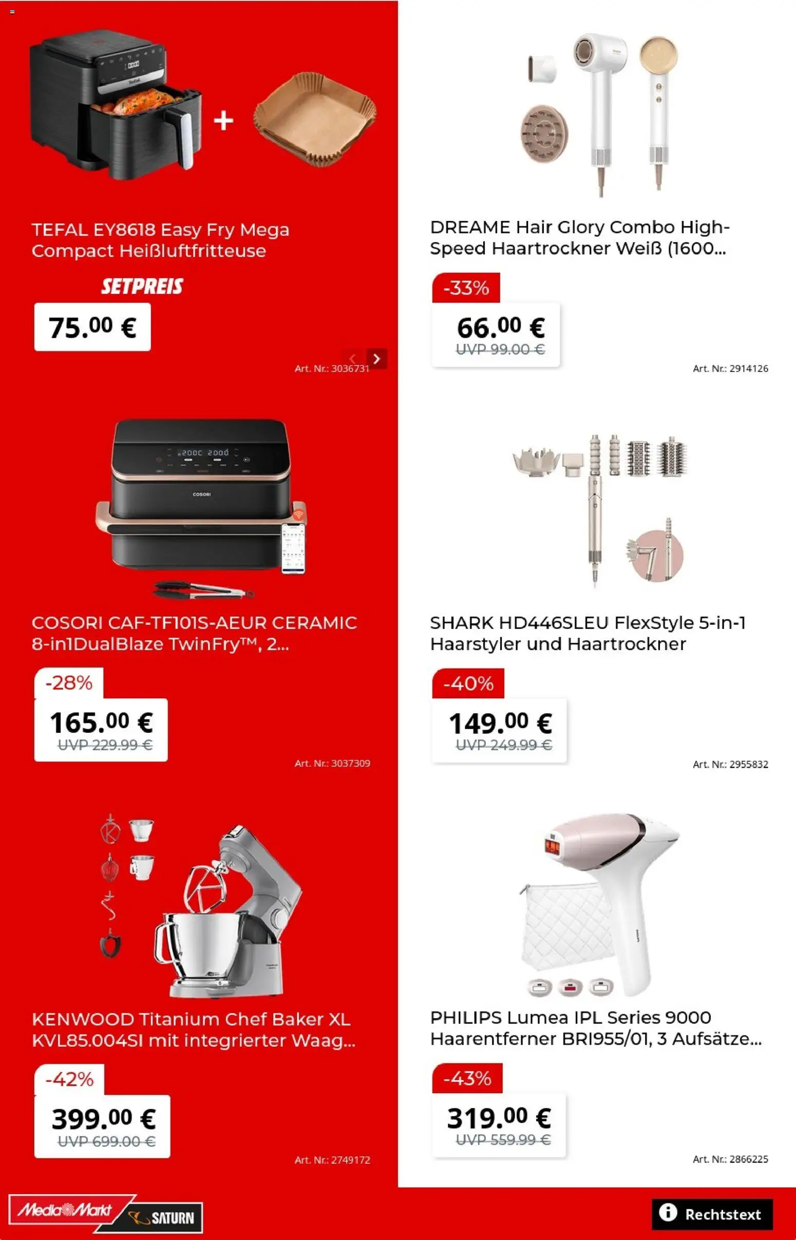 Vorschau von dem Prospekt des Geschäftes Media Markt, gültig ab dem 27.10.2026 - Heißluftfritteuse, Philips, Haartrockner