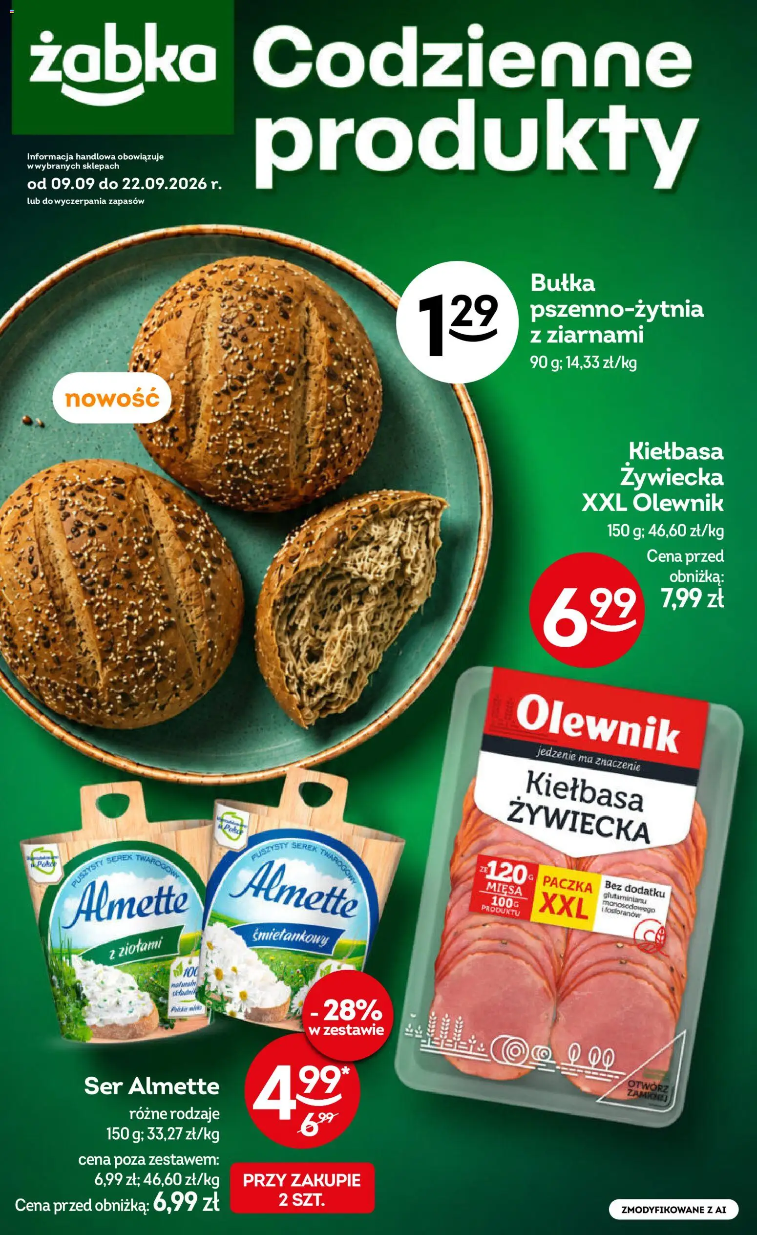 Pogląd gazetki "Żabka gazetka - Codzienne produkty" ze sklepu Żabka ważnej od 09.09.2026