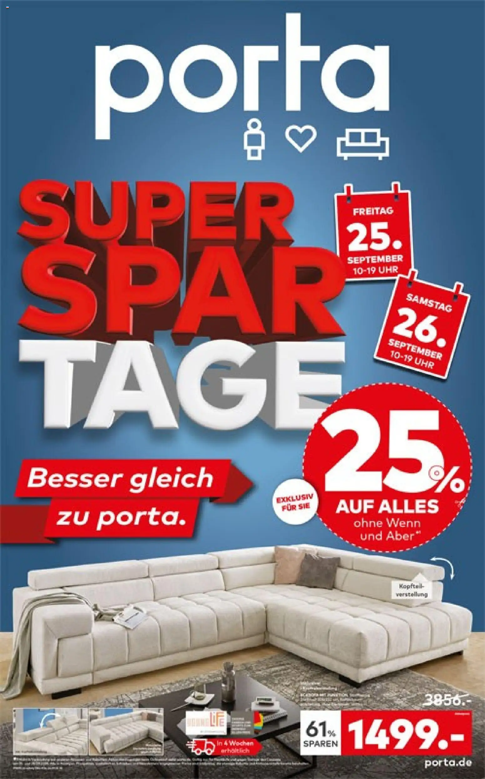 Vorschau von dem Prospekt des Geschäftes Porta!, gültig ab dem 25.09.2026 - Uhr