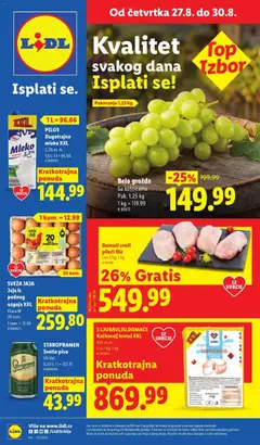 Pregled Lidl kataloga - važi od 27.08.2026